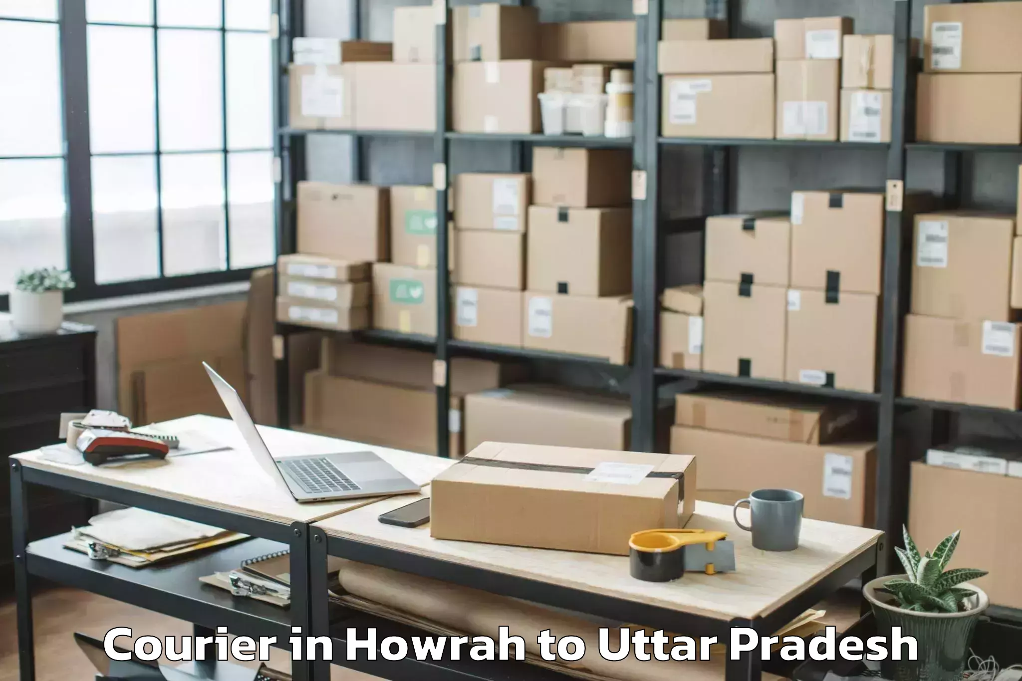 Leading Howrah to Mehndawal Courier Provider